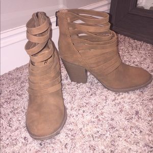Brown ankle booties